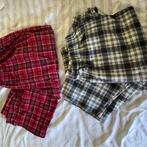 Plaid Flannel Pajama or Lounge Pants - 3 pair